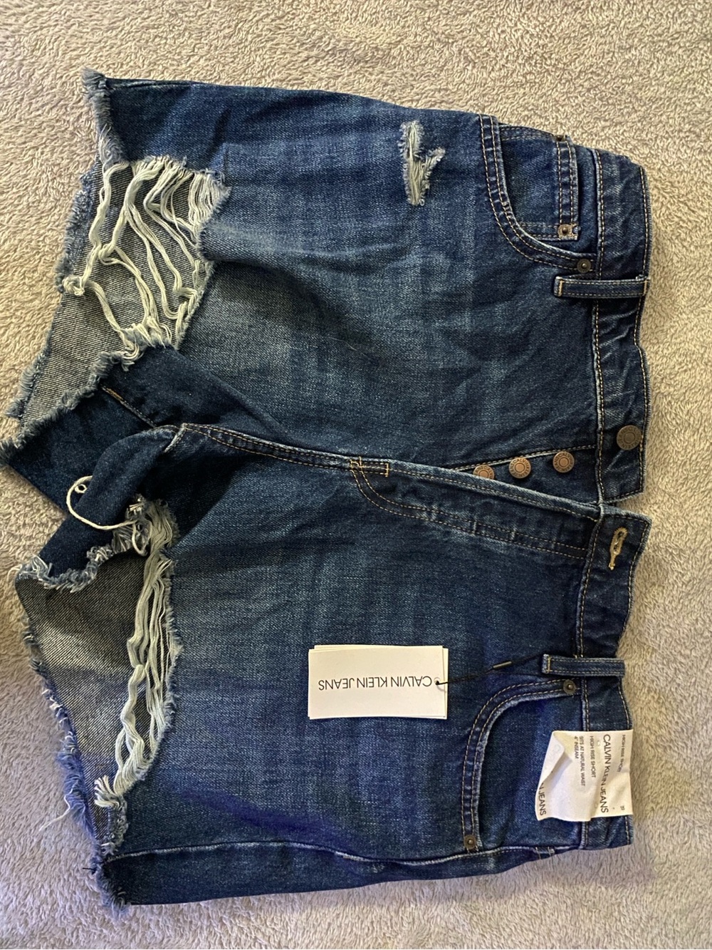 Calvin Klein Jeans Indigo High-Rise Denim Shorts